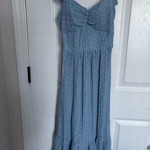 Lily Rose Light Blue Lace Maxi Dress